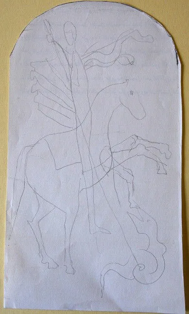 Ensemble: Untitled Pencil 1314 - 1315 (Two drawings mounted back-to-back in frame)