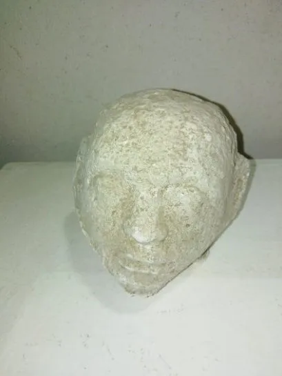 Part of the head of "rest" statue