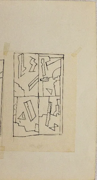 Ensemble: Untitled ink 307 - 308 (Two ink drawings in unified frame)
